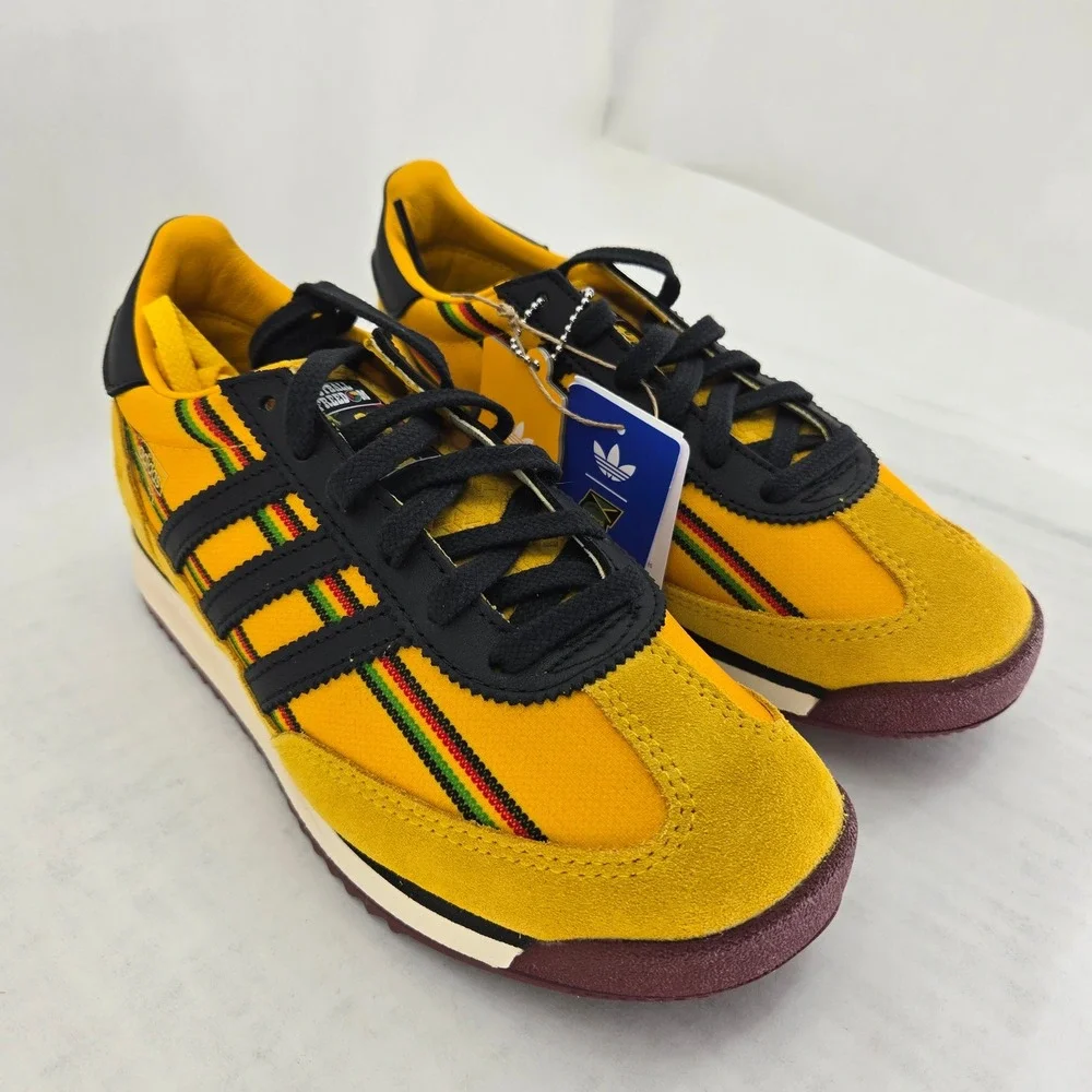 Adidas SL 72 RS JFF Bob Marley Jamaica Yellow Black Sneakers KI8575 Mens 5 NEW